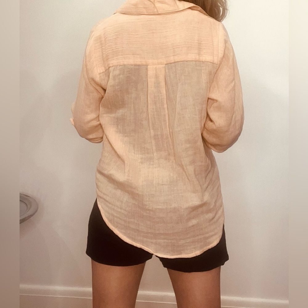 Japna Peach Button-Down Shirt - Picture 2 of 4